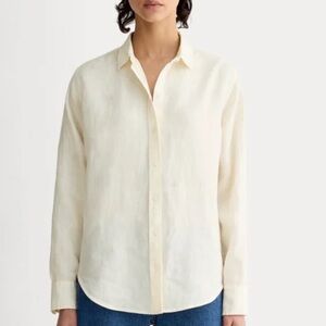 Everlane The Must Have Button Up Linen Shirt Size 6